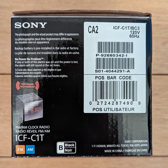 BNIB Sony dual alarm clock - Picture 3 of 3